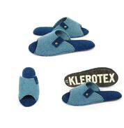 домашние тапочки женские оптом Klerotex войлочные синие 605