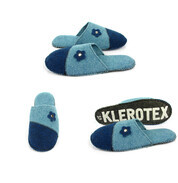 домашние тапочки женские оптом Klerotex войлочные синие 745