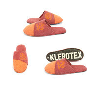 домашние тапочки женские оптом Klerotex войлочные оранжевый 758