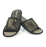 кожаные женские тапочки Inblu с открытым носком 68-1B/004